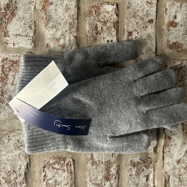 GG797 / Felt Grey, Cashmere ribbed gents gloves