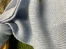 S741 - Glacier blue, mens ribbed lambswool scarf Thumbnail