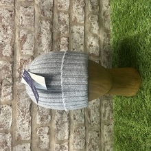 H797 / Felt Grey, Cashmere cable turnback beanie