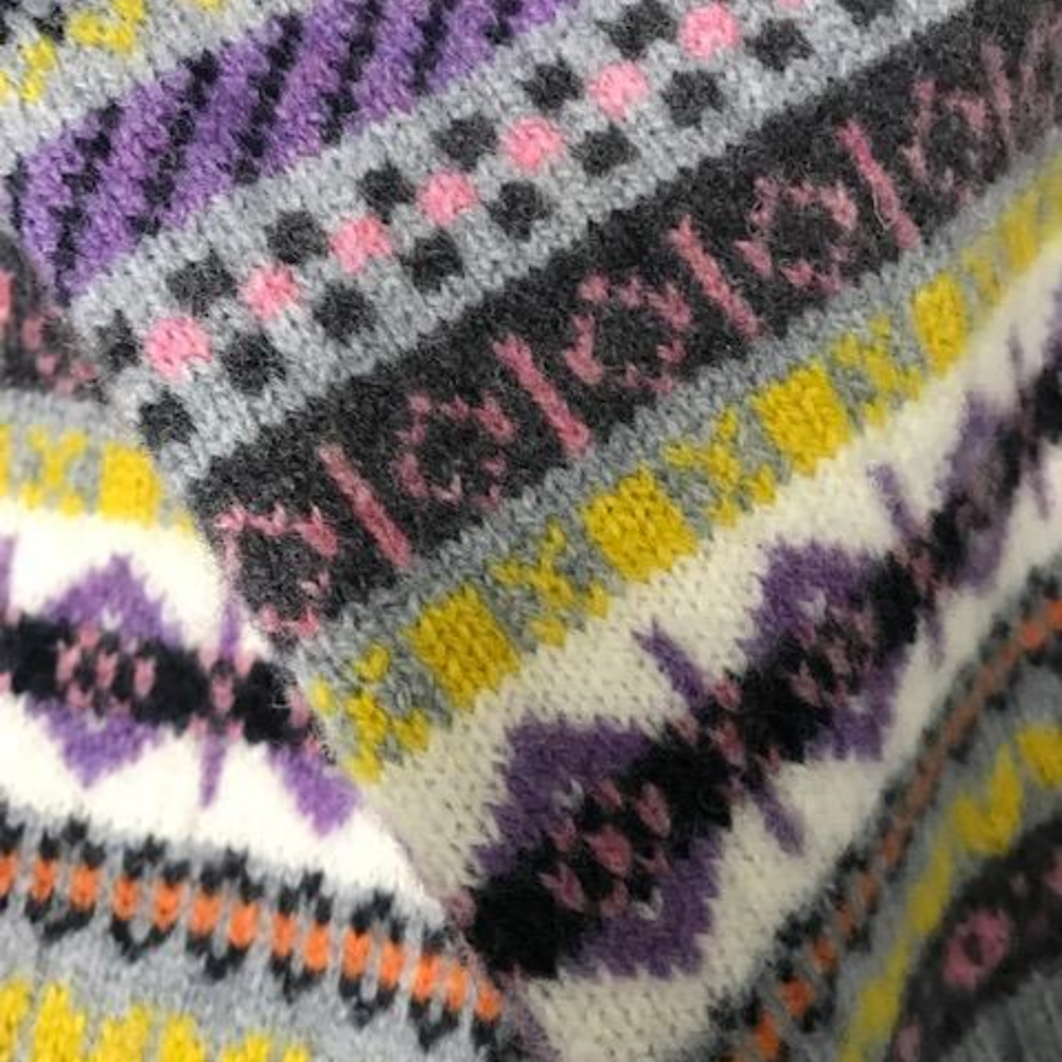 Eden - Fairisle jacquared scarf, Made in Scotland - Scarves - Alan Santry